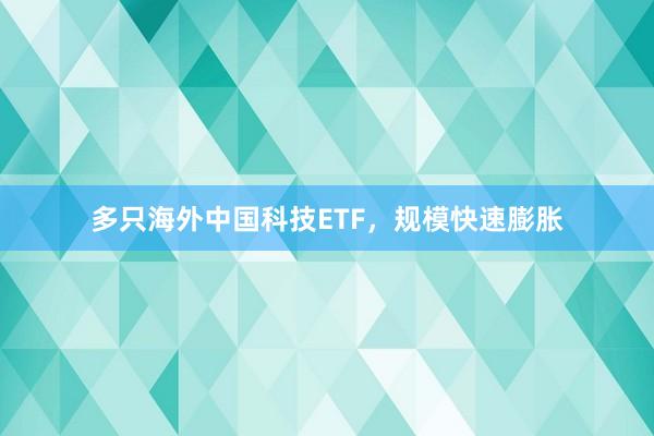 多只海外中国科技ETF，规模快速膨胀