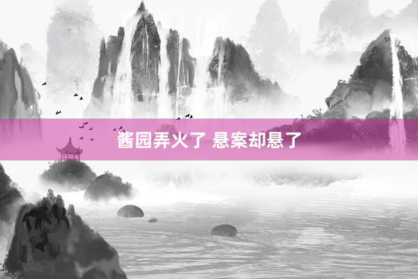 酱园弄火了 悬案却悬了
