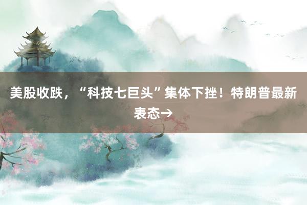 美股收跌，“科技七巨头”集体下挫！特朗普最新表态→