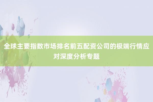 全球主要指数市场排名前五配资公司的极端行情应对深度分析专题