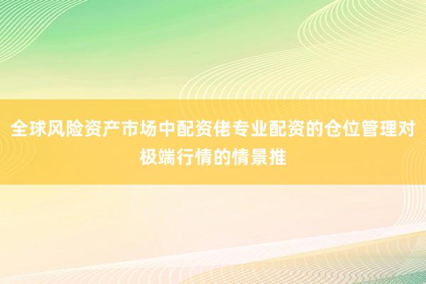 全球风险资产市场中配资佬专业配资的仓位管理对极端行情的情景推