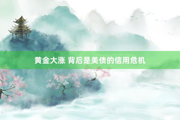 黄金大涨 背后是美债的信用危机